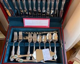Spode Christmas Tree flatware set, hard to find!  Basic service for 12 + many serving pieces