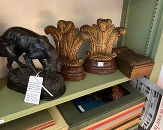 Books, several pair of bookends