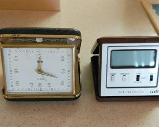 Vintage Travel Alarm Clocks 