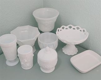 Misc Milk Glass Collection