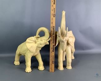 Elephants
One elephant stamped Charles Serouya and Son made in Italy. The second no markings. Similar in color.