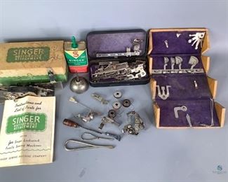 Sewing Machine Parts
Singer sewing machine accessories and other assorted sewing machine attachments.