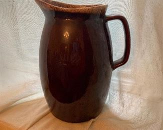 Vintage Brown drip hull pitcher 88oz