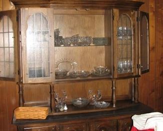 Cabinet with Fostoria glass