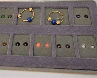 14kt Gold Earrings with 8 Interchangeable Balls