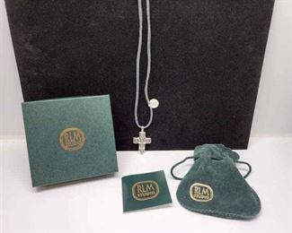 RLM Studio 925 Cross With Leather Necklace