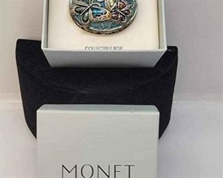 Vintage Monet Turquoise Butterfly Collectible Box