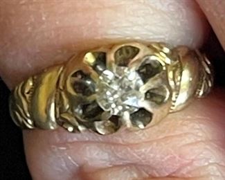 Antique Victorian Ring With Half Karat Diamond