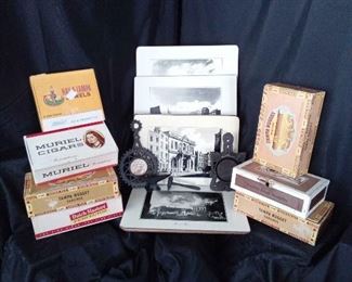 Vintage Cigar Boxes B W Decorative Table Placemats