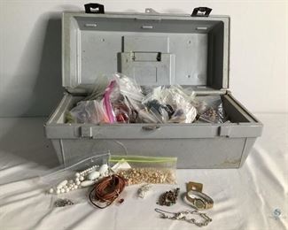 Estate Jewelry and Jewelry Making
Large box of estate jewelry and jewelry making supplies.