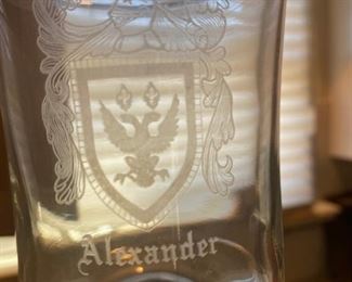 $ 44.00 - "Alexander" Glassware Set - Set of 32 (Beer steins, wine glasses, water glasses and lowball glasses)