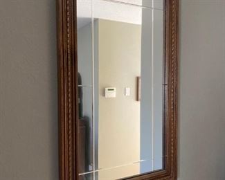 $ 34.00 - Wall Mirror with Beveled lines - 18" x 30"