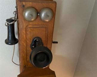 Antique Oak Wall Phone, May 1913 - Beautiful