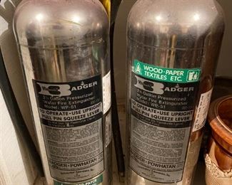 $90.00 - Pair Badger 2 1/2 gallon Pressurized water fire extinguisher - Model WP-51