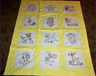 Lot 042
Double Side Baby Quilt Toddler