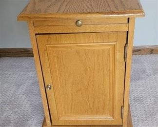 End Table with Magazine Rack and Storage Cabinet - 20 x 13.5 x 20