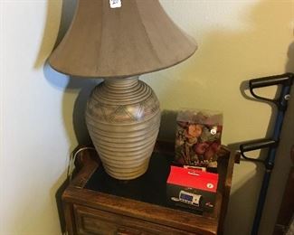 End table, lamp