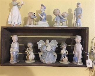 Blue & white collectibles