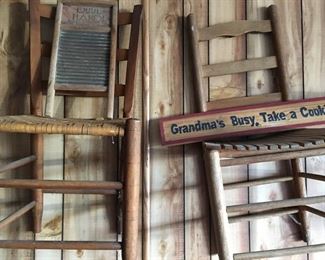 Chairs - several of these, washboard