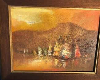 Signed original oil on canvas by Leonardo Zablan. Buyer research is suggested.