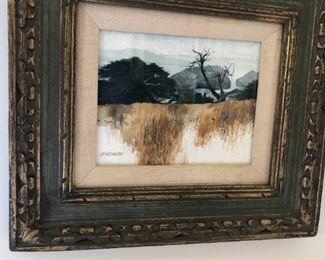 G.F. Brommer Original Signed painting, "Small Carmel Vista" No. 973-141-1139. Artist signature on back of frame with artist bio. Buyer research suggested. 