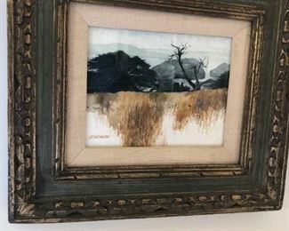 G.F. Brommer Original Signed painting, "Small Carmel Vista" No. 973-141-1139. Artist signature on back of frame with artist bio. Buyer research suggested.