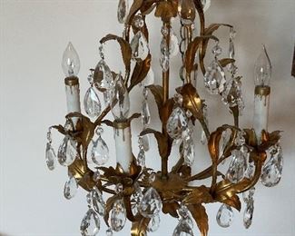 Ormolu chandelier, 19 in high x 17 in across