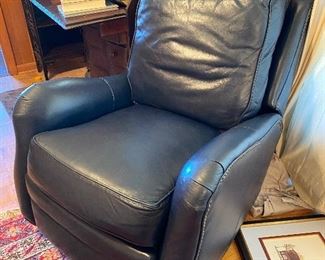 Bradington Young leather swivel, glider recliner.