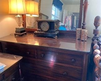 Cowan mahogany dresser and mirror