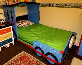 Kids twin size metal Train bed , No mattress 
