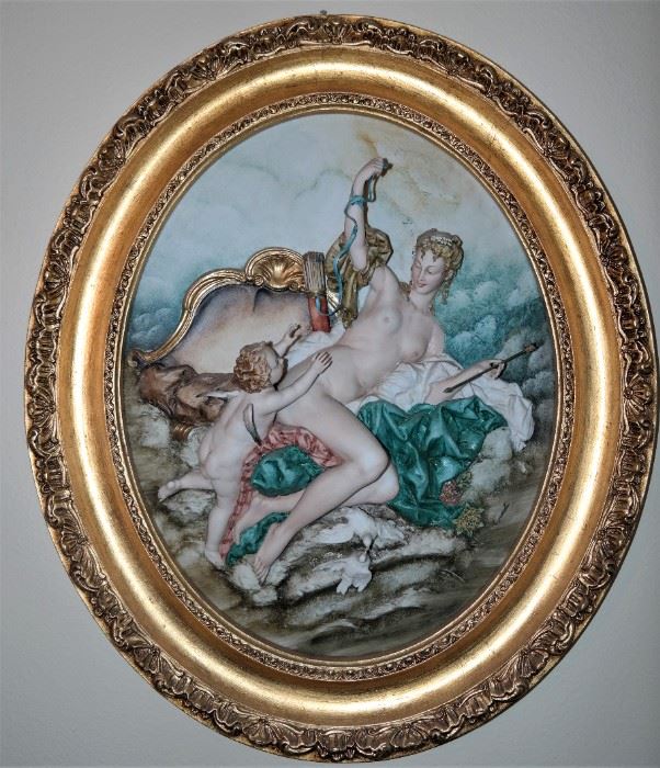 Late 20th Century Italian Capodimante Porcelain Plaque By L. Callozi , $3,500 