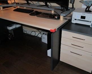 Office Desk with file Cabinet 