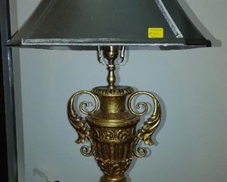 Pair of Gilt Wood Italian Table Lamps