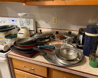 Kitchen items - cast iron, emile henry, crock pot and more