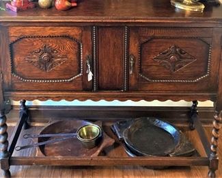 Beautiful carving and great cabinet storage