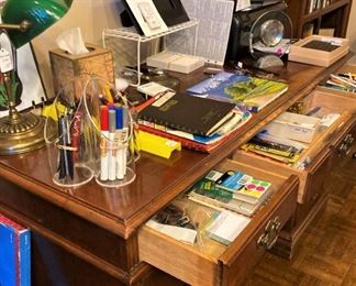 Desk and office supplies