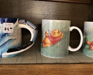 Polar Express & Pooh mugs