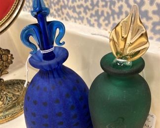 Colorful perfume bottles