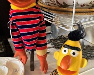 Vintage Bert & Ernie puppets