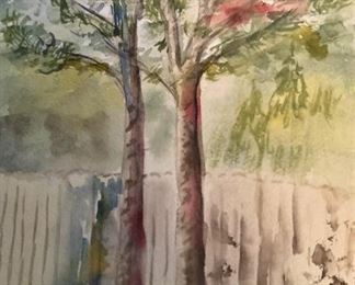 Unframed watercolor by Nancy Ireland