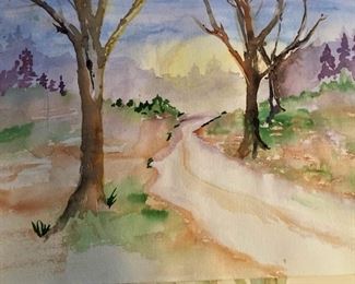 Unframed watercolor by Nancy Ireland