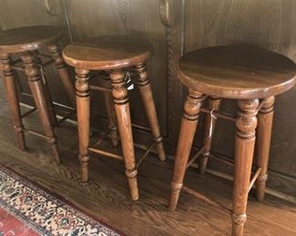 Wooden bar stools