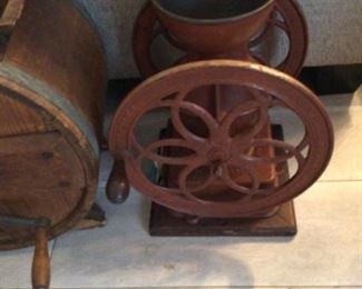 Old Coffee grinder & butter churn 
