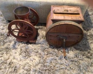 Butter churn and grinder