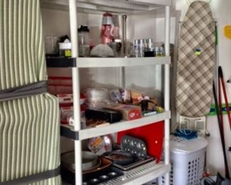 Very nice kitchen miscellaneous pans, coffee thermoses, baking supplies 