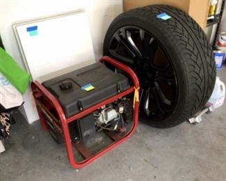 Generator  large tire and wheel for a big pickup truck 