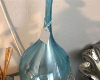 Tall glass vase 