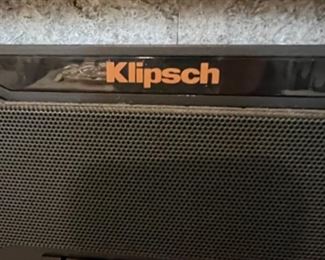 Klipsch subwoofer and sound bar 