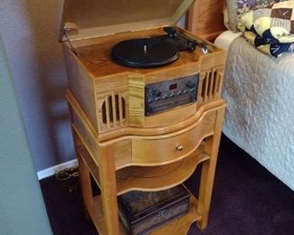 Record player with table