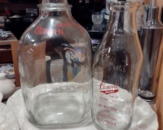Vintage dairy bottles